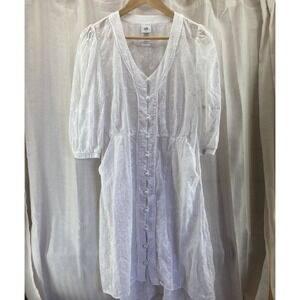 Cabi‎ Midsummer Dress 5943 Womens Size 4 White Embroidered Classic The Dreamer